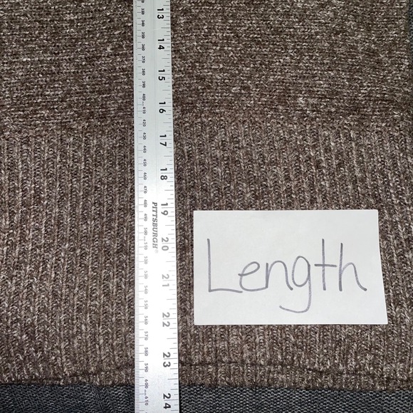 Anthropologie Kenji Hooded Knit Sweater 3/4 Dolman Sleeves V Neck Brown Small - Picture 7 of 9